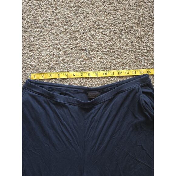 Jjill Petite Large Black Wearever Wide Full Leg Cropped Pull On Pants Slacks - Picture 6 of 7